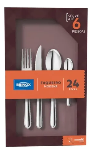 Faqueiro Brinox Módena 24 peças
